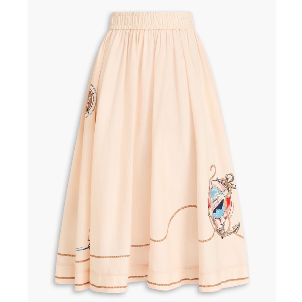 Zimmermann printed cotton Midi Skirt size 3 (L)
